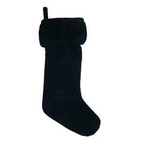 8x19" Plush Black Velvet Stocking 1