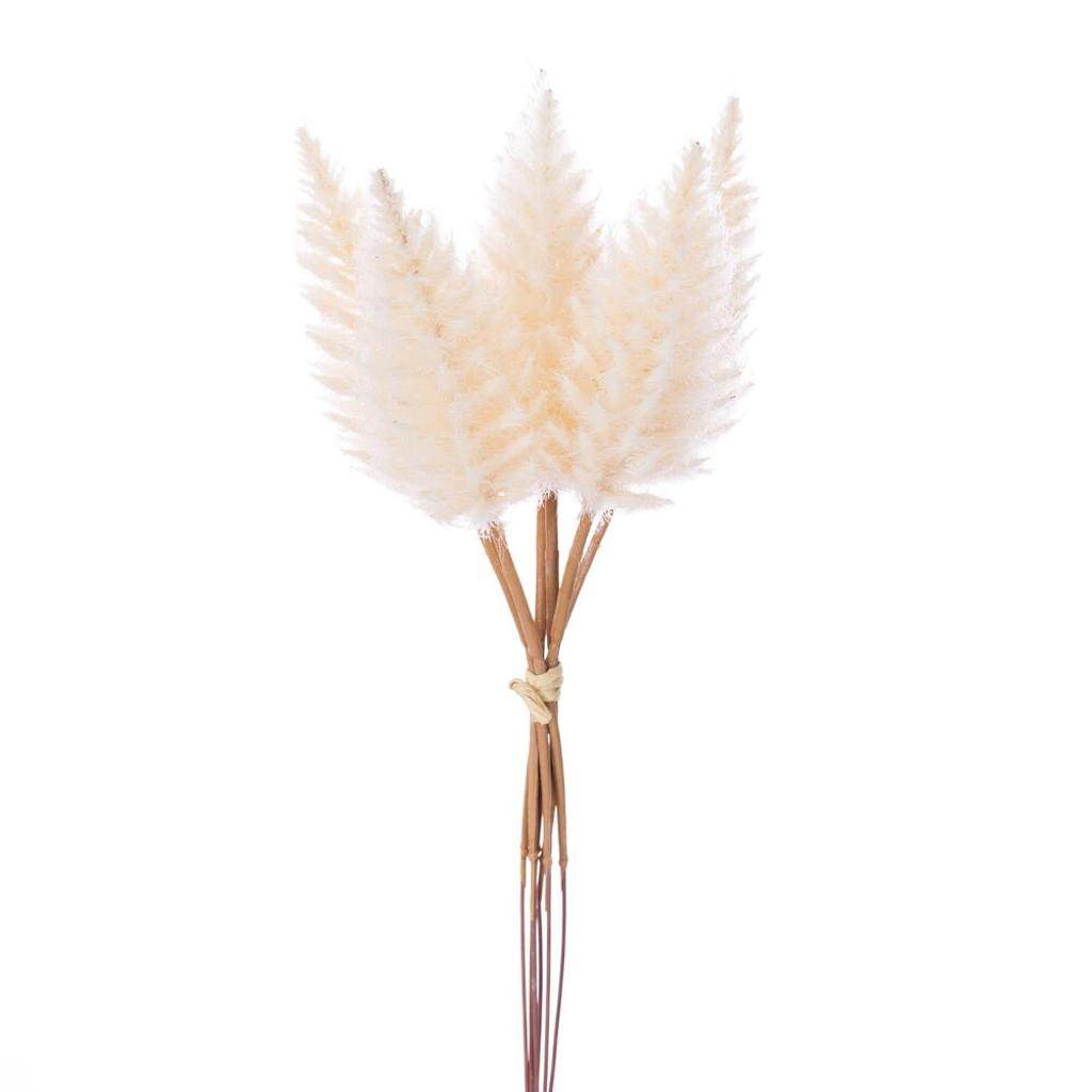 9" Artificial Light Cream Celosia Stem (6 Pack) 1