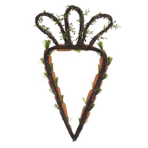 22" Artificial Orange Carrot Shape Wreath 3