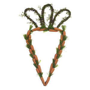 22" Artificial Orange Carrot Shape Wreath 1