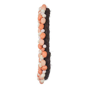 24" Artificial Coral/White Easter Eggs Wreath 3