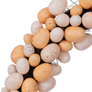 24" Artificial Orange/Ivory Easter Eggs Wreath 2
