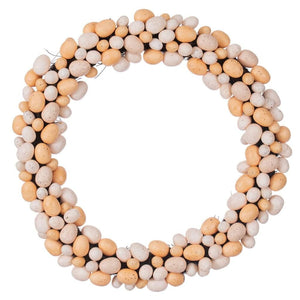 24" Artificial Orange/Ivory Easter Eggs Wreath 1