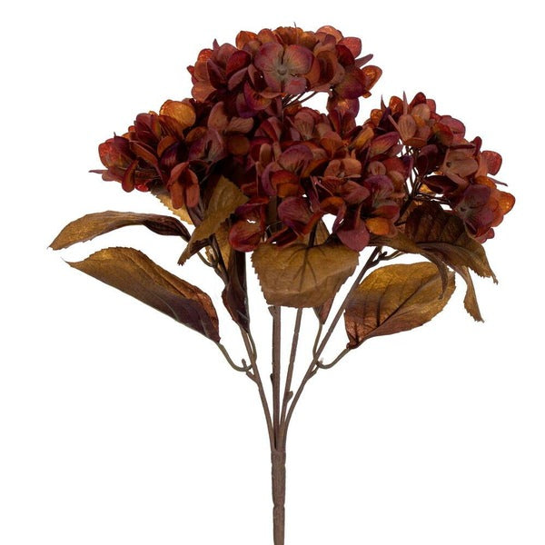 16.5" Artificial Brown Hydrangea Floral Arrangement 1