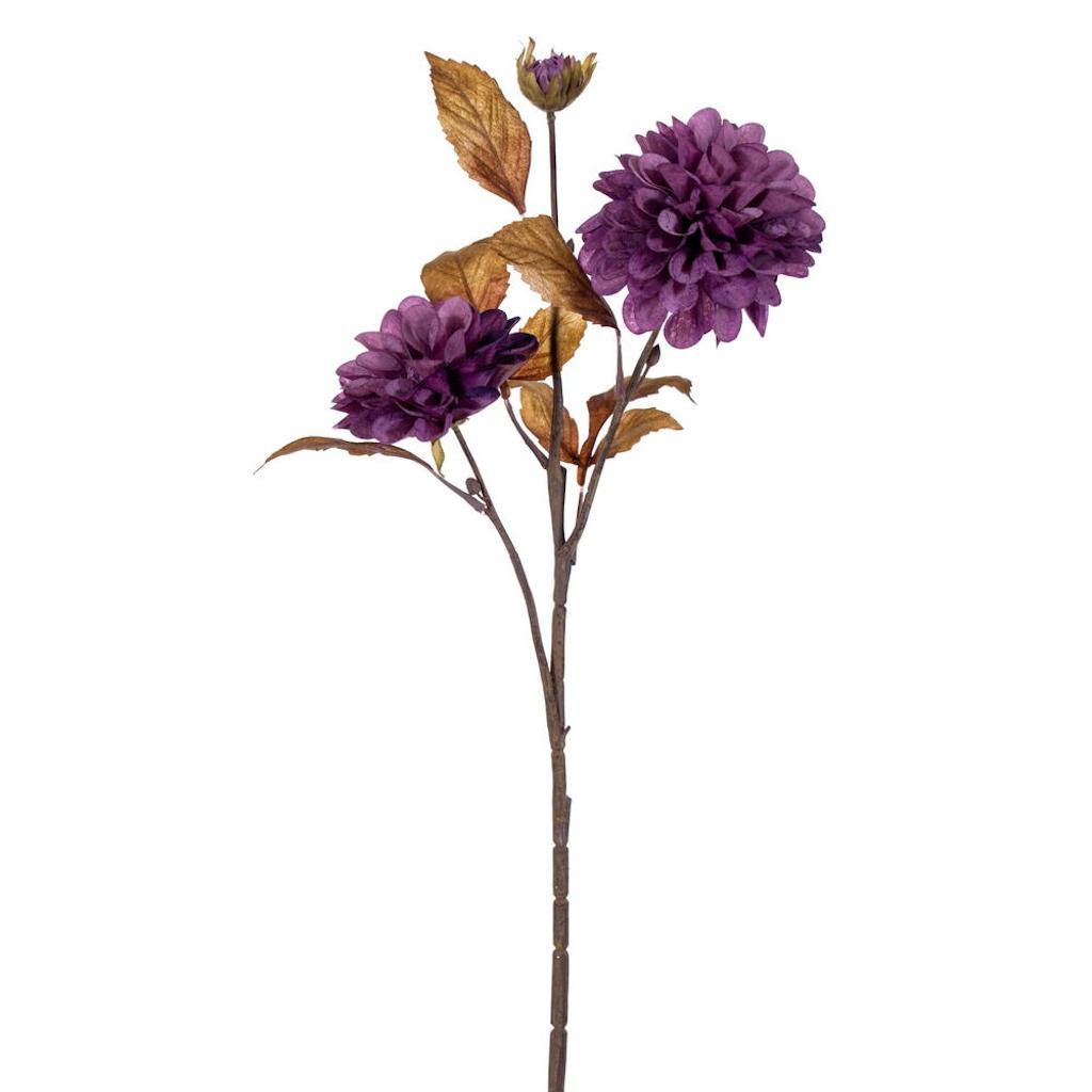 26" Artificial Dark Purple Chrysanthemum Spray (3 Pack) 1