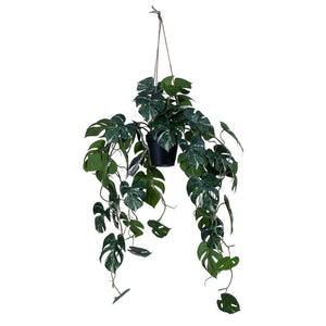 41" Artificial Green Monstera Hanging Potted Plant 1
