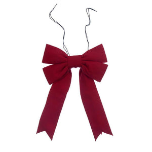12" x 15" Red Canvas Outdoor UV Christmas Bow 1