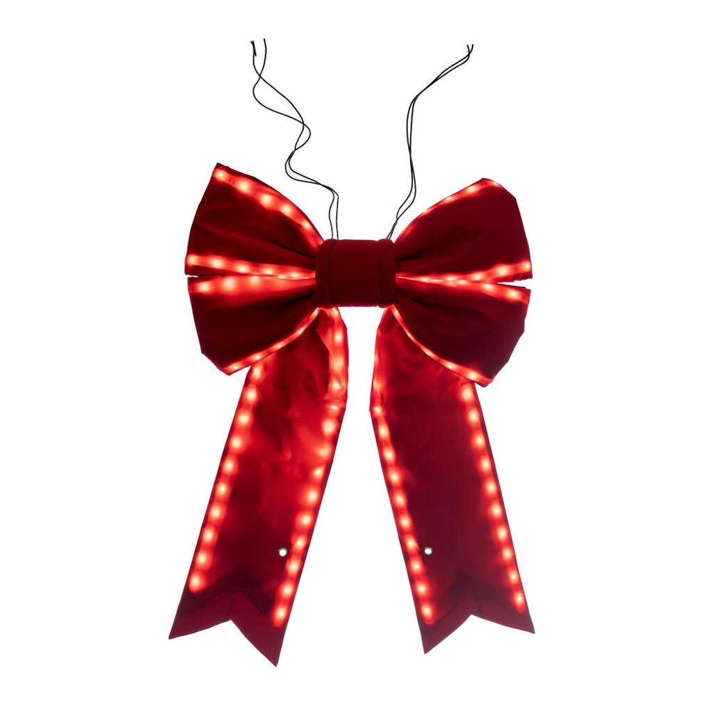 18" x 23" Red Velvet LED UV Bow 1