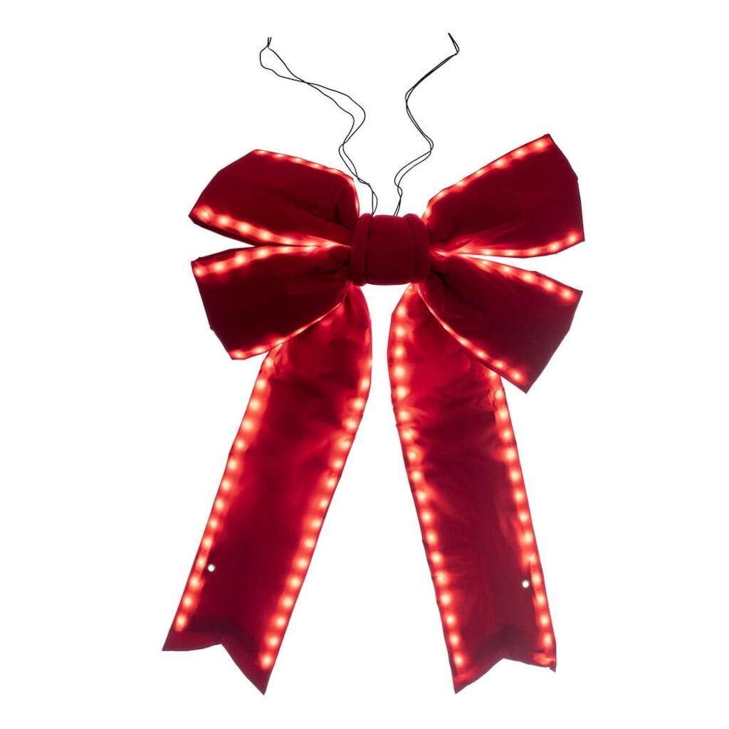 24" x 30" Red Velvet UV Outdoor Bow 1