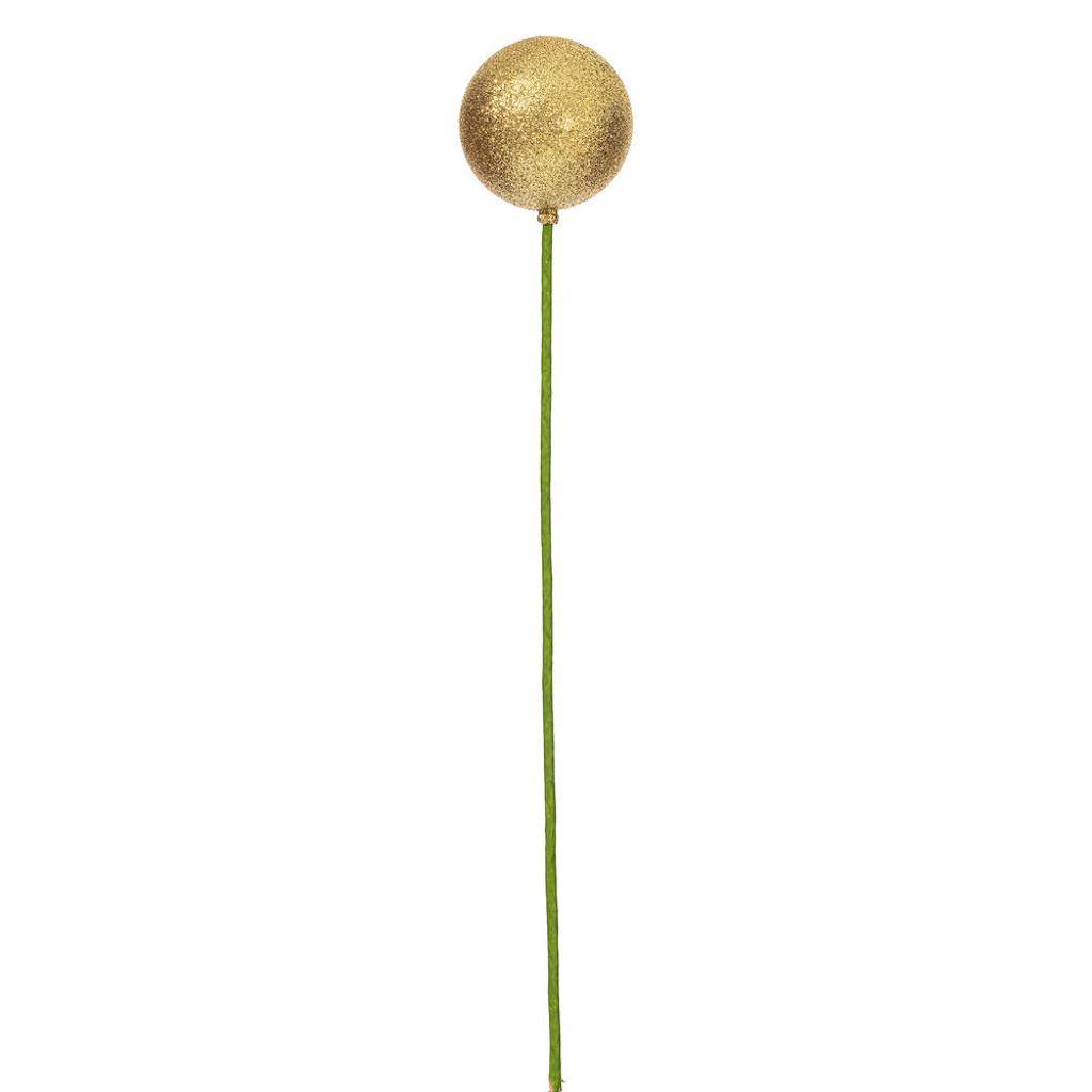 3" x 18" Gold Glitter Ball Stick (12 Pack) 1