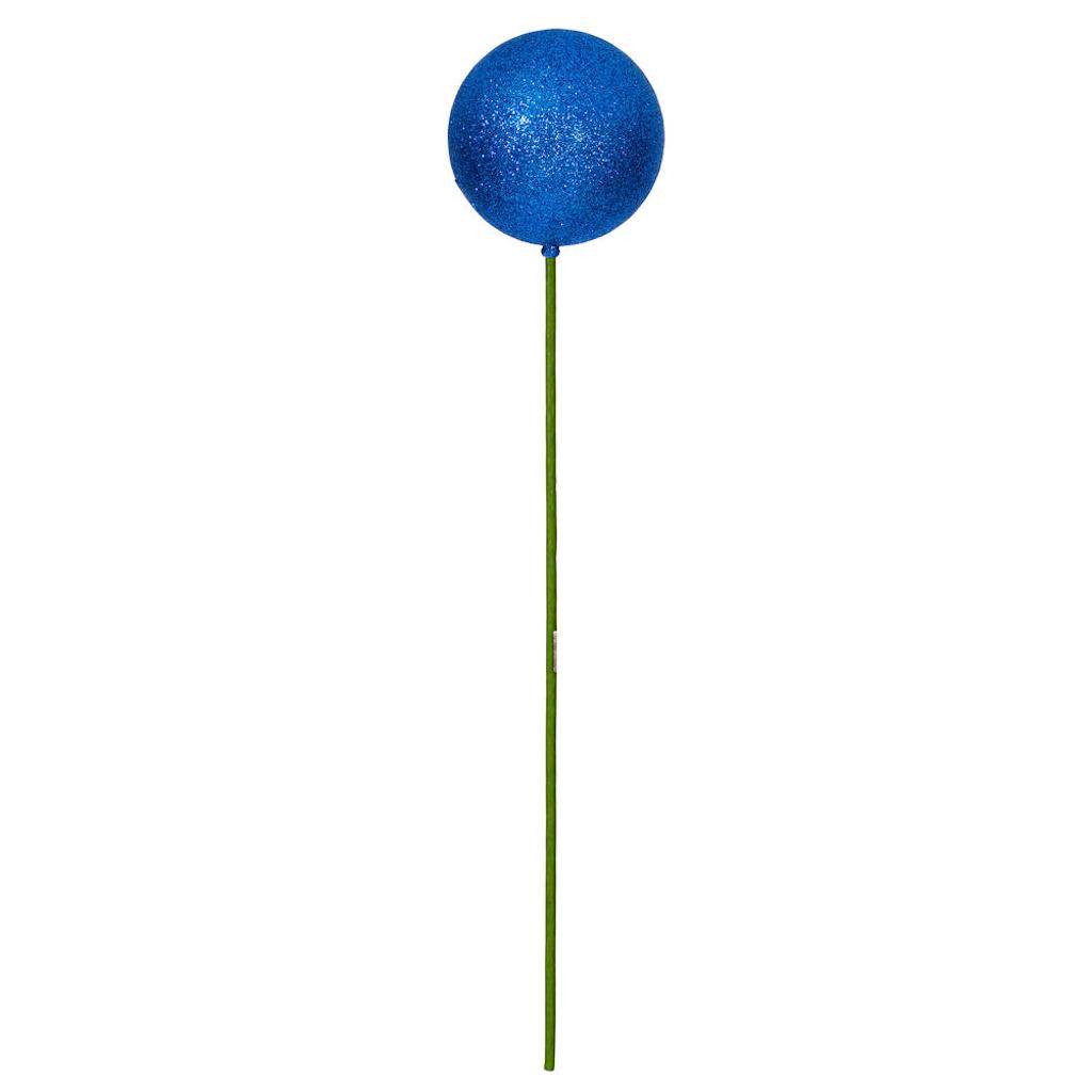 4" x 18" Blue Glitter Ball Stick (6 Pack) 1