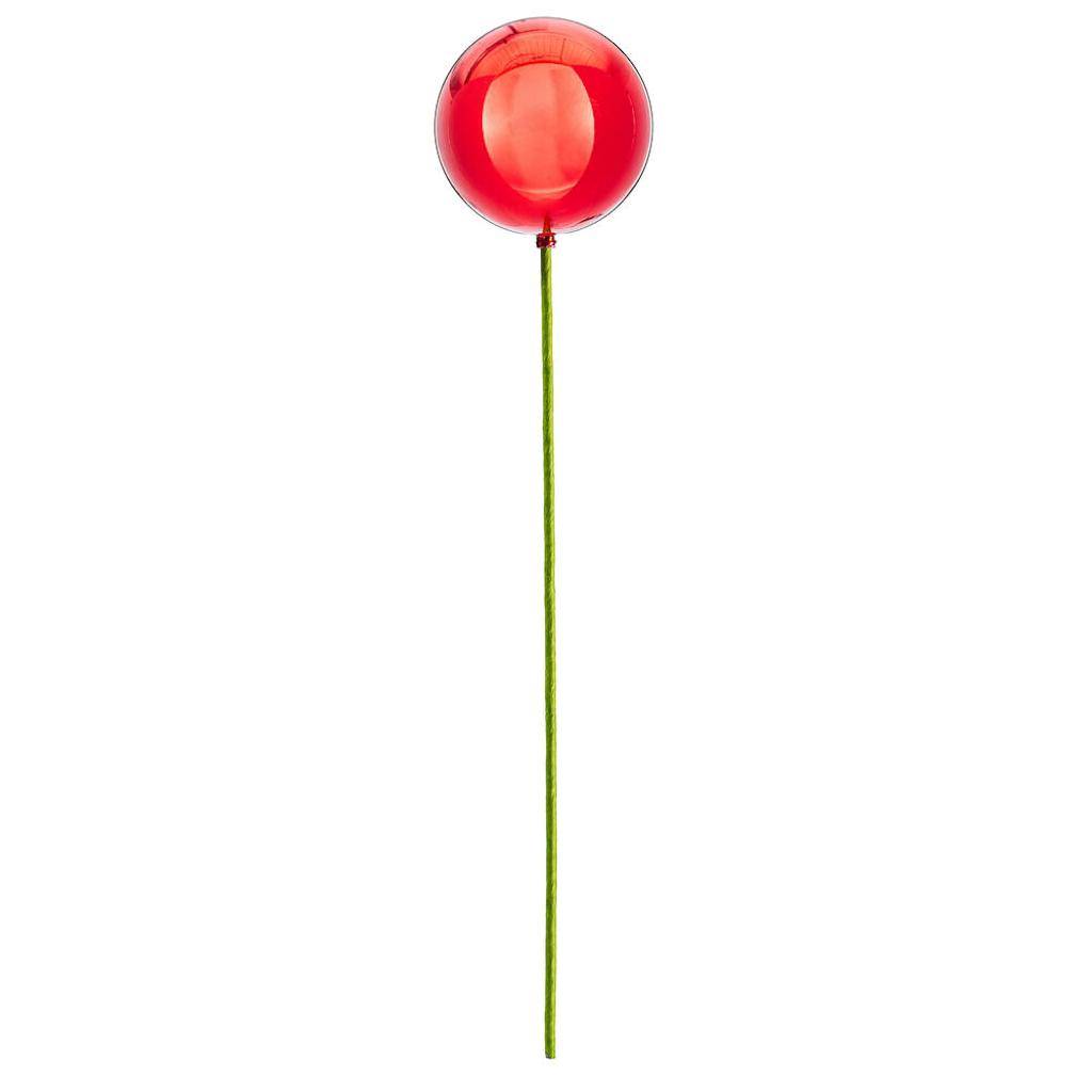 4" x 18" Red Shiny Ball Stick (6 Pack) 1