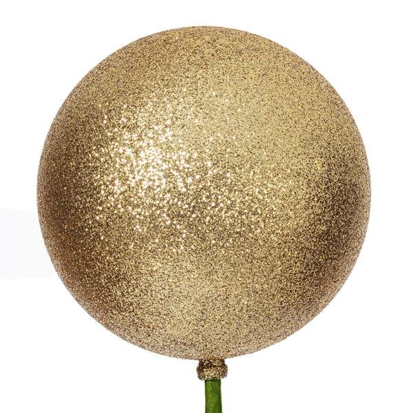 4" x 18" Gold Glitter Ball Stick (6 Pack) 2