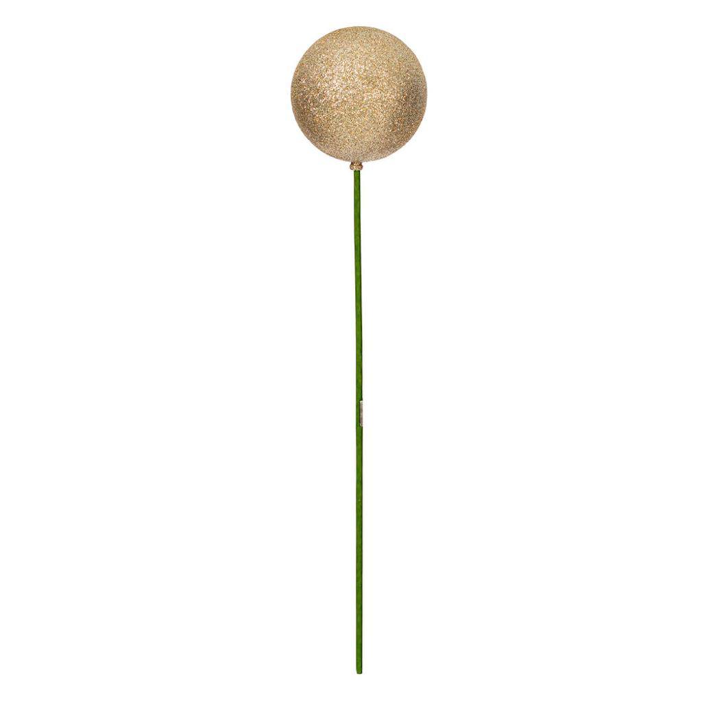 4" x 18" Champagne Glitter Ball Stick (6 Pack) 1