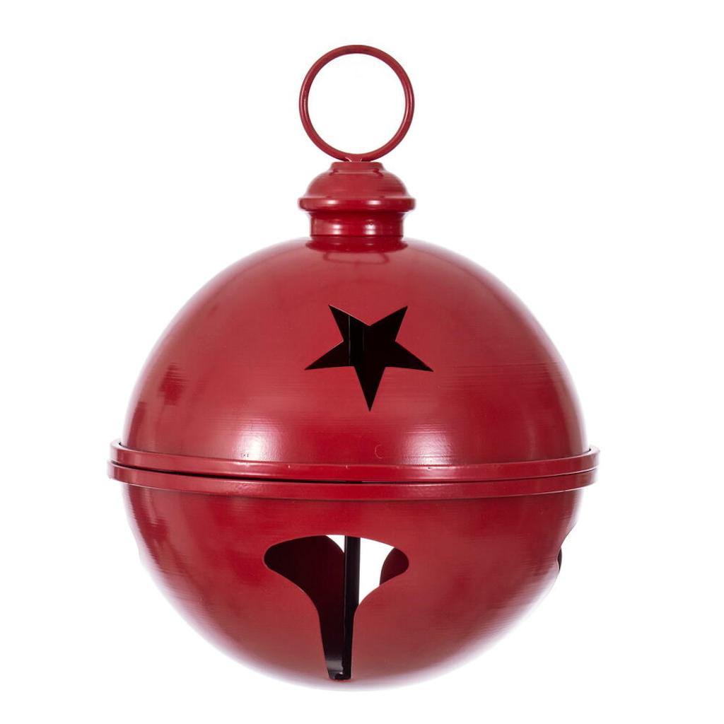 10" Red Iron Bell Ornament 1