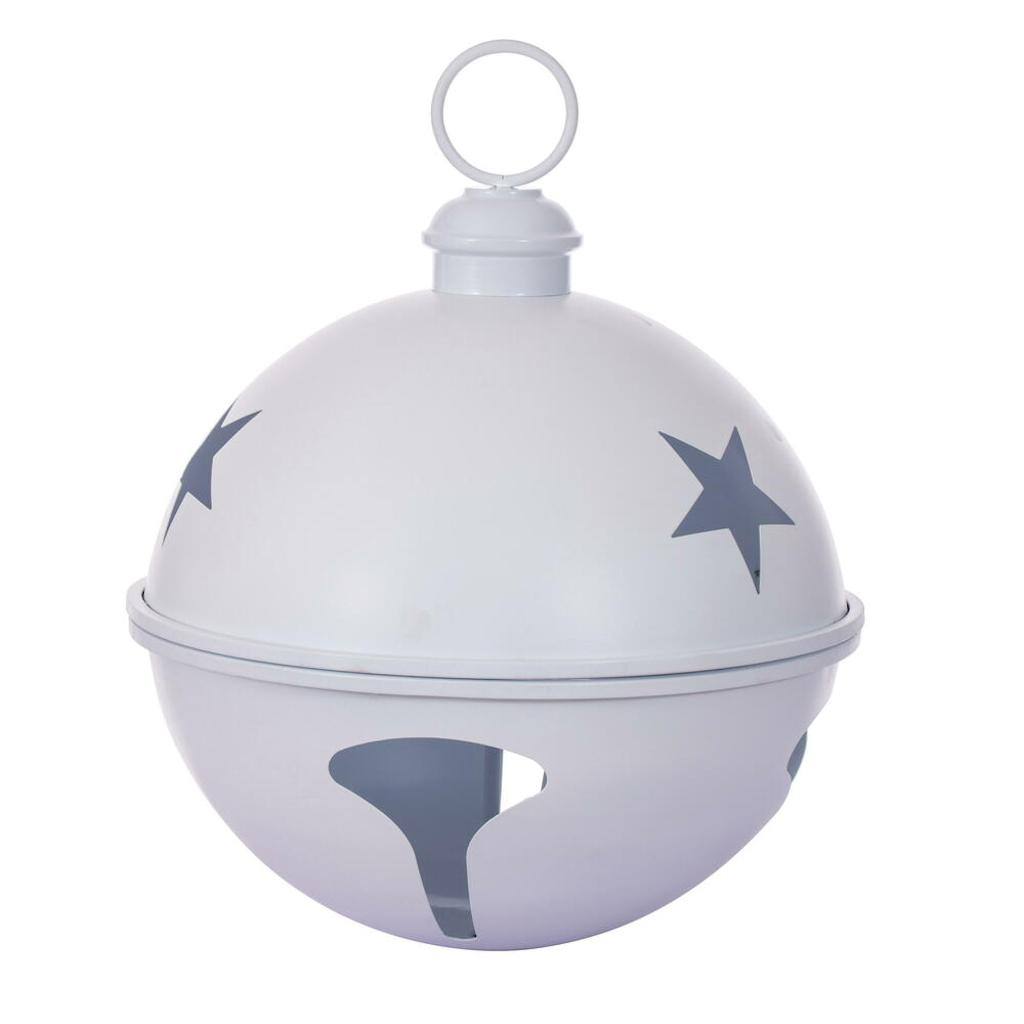 18" White Iron Bell Ornament 1