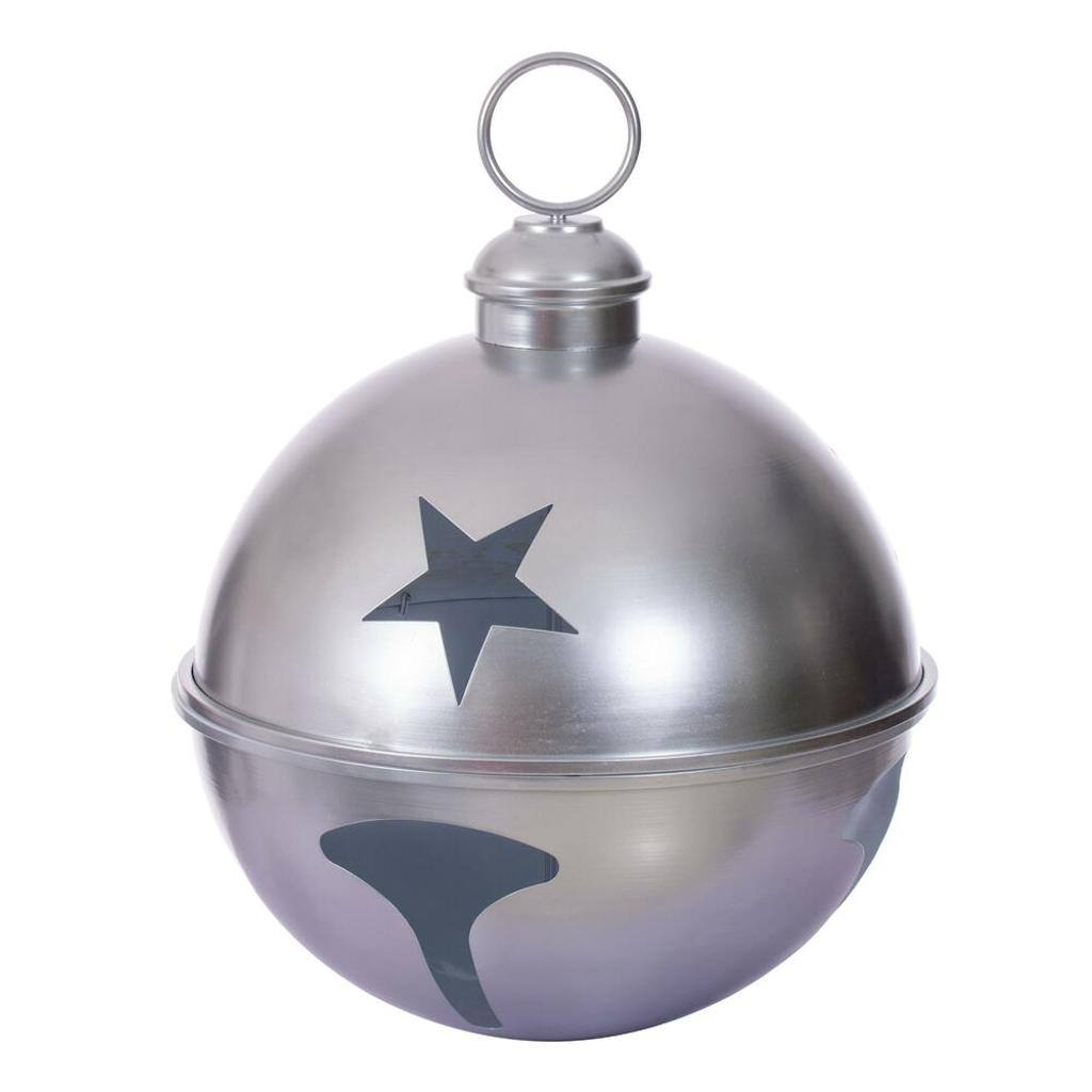 20" Silver Iron Bell Ornament 1