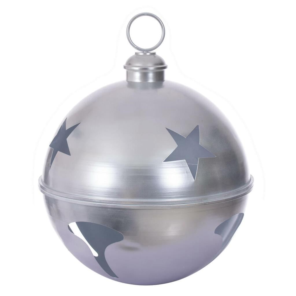 24" Silver Iron Bell Ornament 1