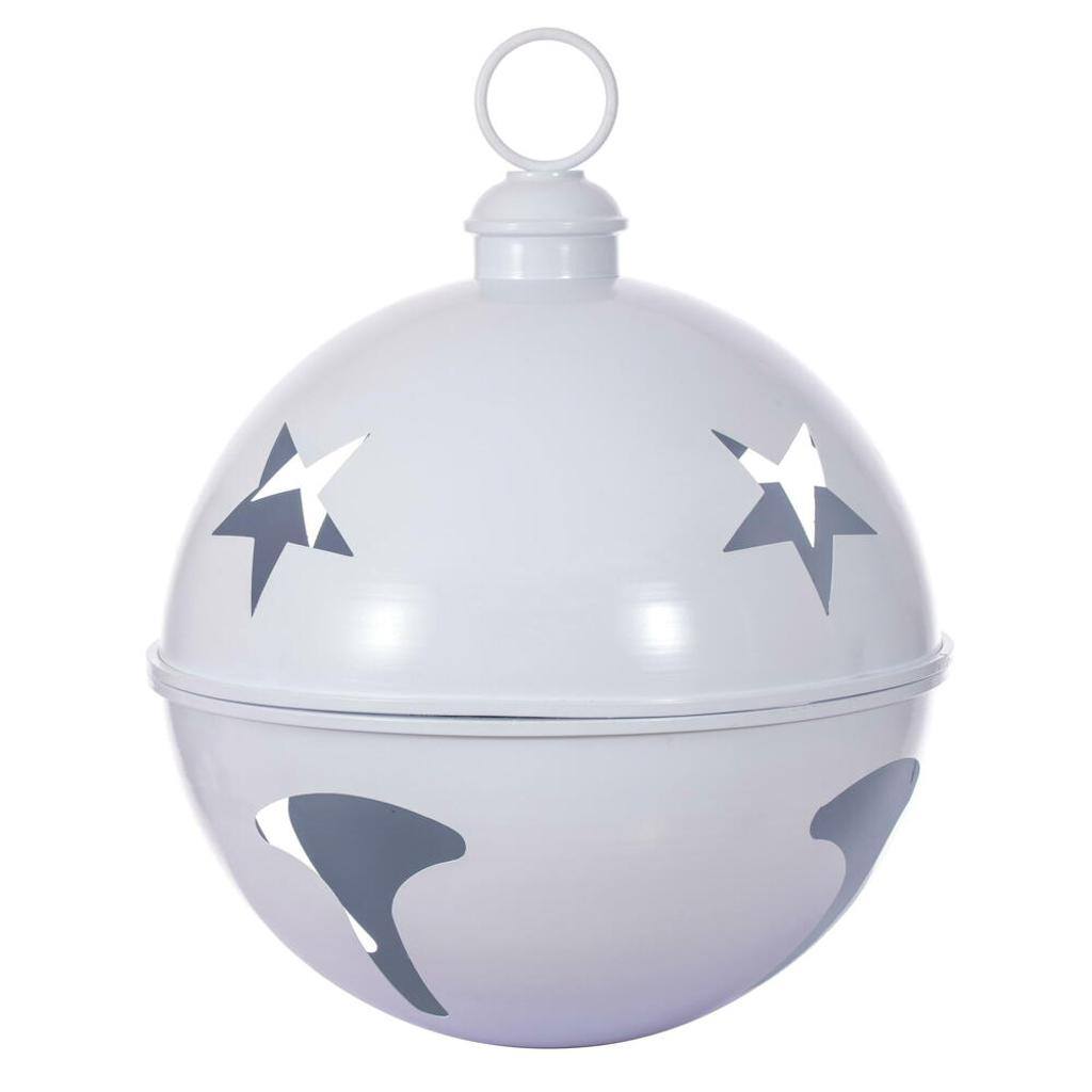24" White Iron Bell Ornament 1