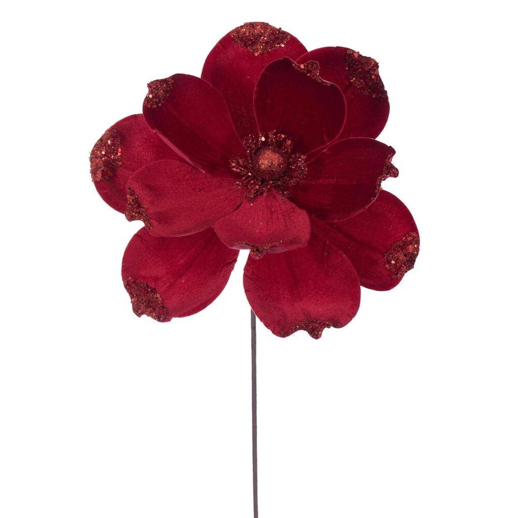 21.5" Artificial Red Velvet Magnolia (4 Pack) 1