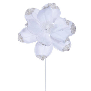 21.5" Artificial White Velvet Magnolia (4 Pack) 1