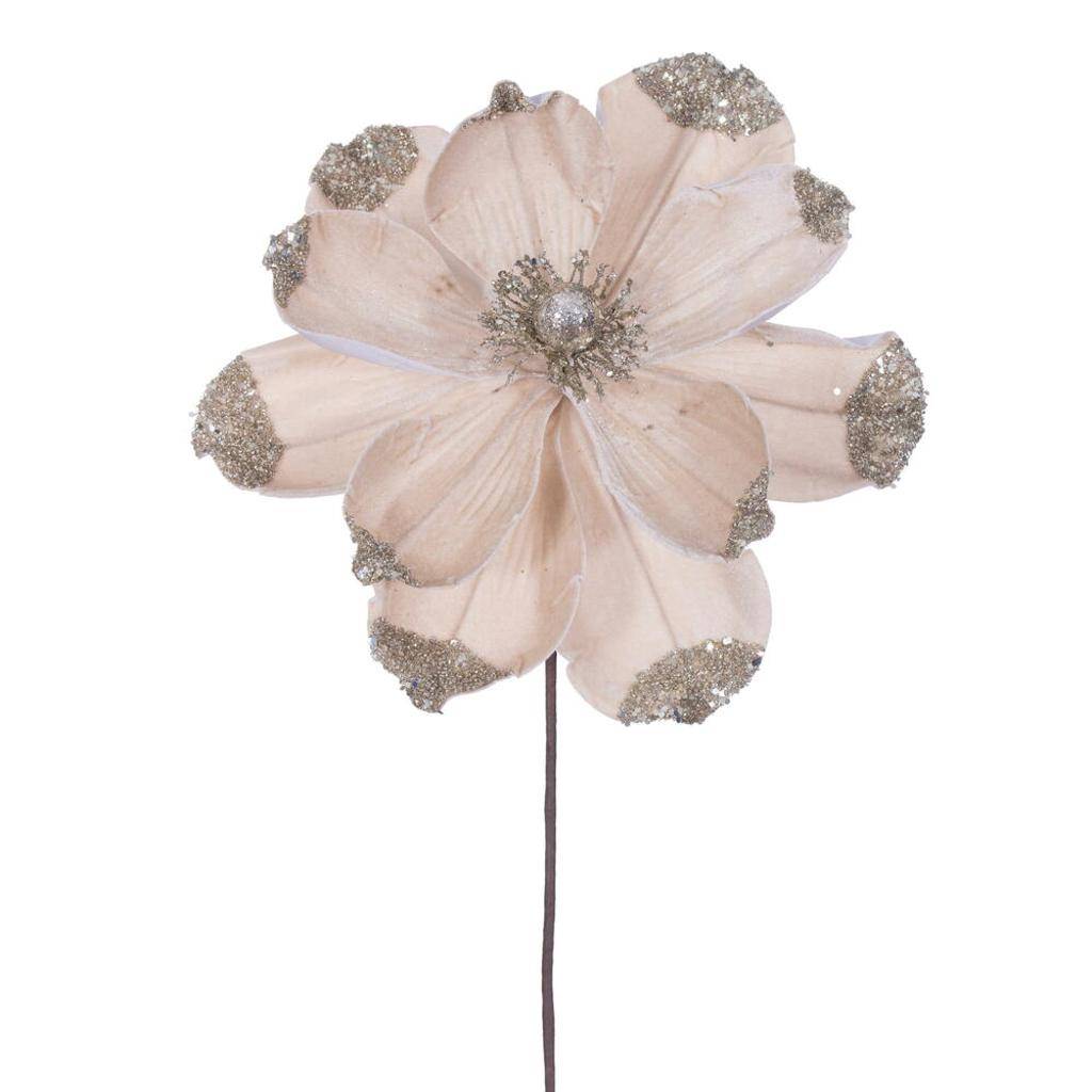 21.5" Artificial Champagne Velvet Magnolia (4 Pack) 1