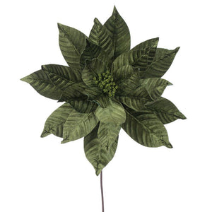 21.5" Artificial Lime Poinsettia 18" Flower (2 Pack) 1