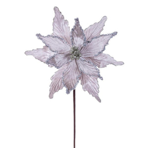 21.5" Pewter Poinsettia 12" Flower (6 Pack) 1