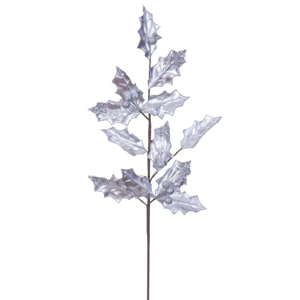 28" Artificial Silver Leaf Spray (6 Pack) 1