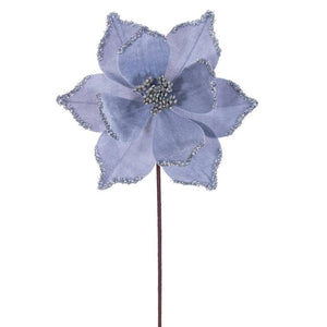 21.5" Pewter Poinsettia 10" Flower (6 Pack) 1