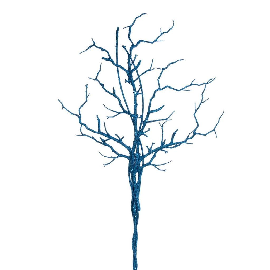 24" Artificial Blue Twig Branch (3 Pack) 1