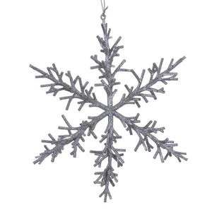 12" Silver Twig Snowflake Ornament (3 Pack) 1