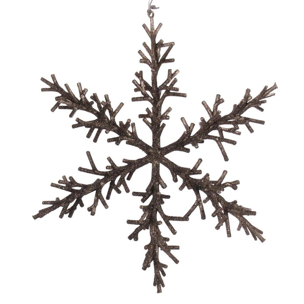 12" Chocolate Twig Snowflake Ornament (3 Pack) 1