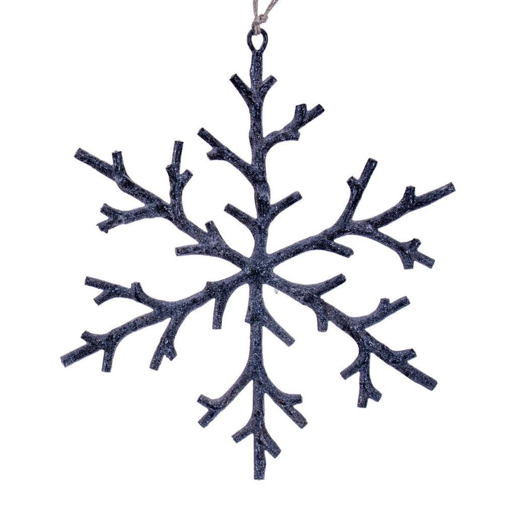 8" Brown Twig Snowflake Ornament (8 Pack) 1