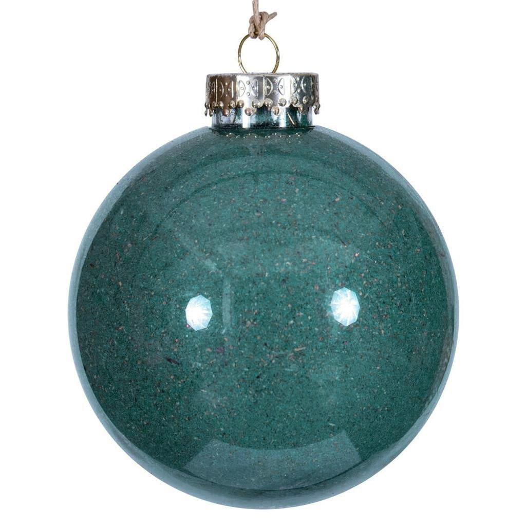 4" Denim Blue Ball Ornament (3 Pack) 1