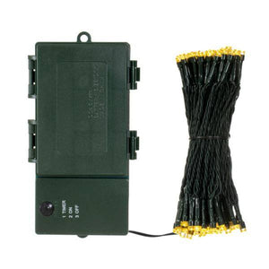 40' 100 Light LED Light Set Warm White Wide Angle Battery Operated Green Wire 2