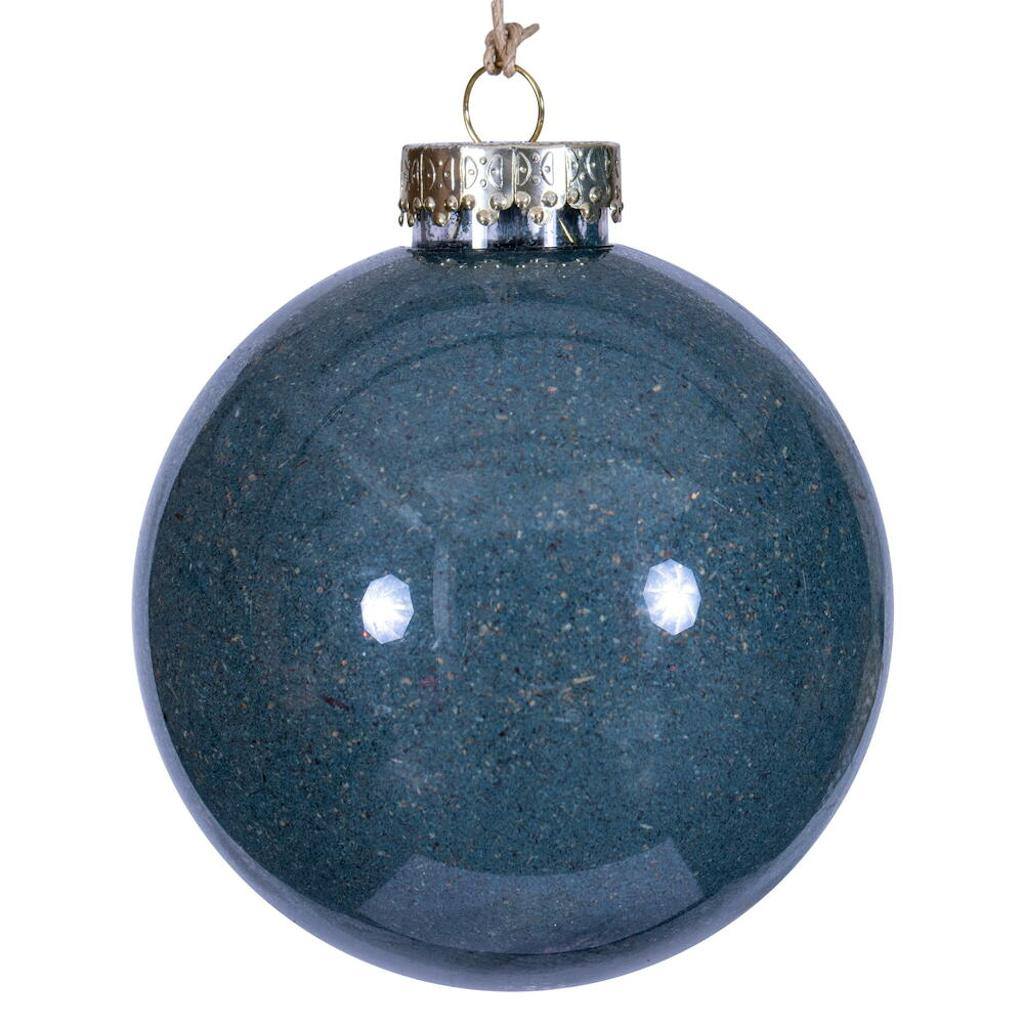 6" Denim Blue Ball Ornament (2 Pack) 1