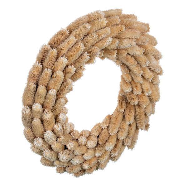 24" Cream Natural Hemp Shell Wreath 2