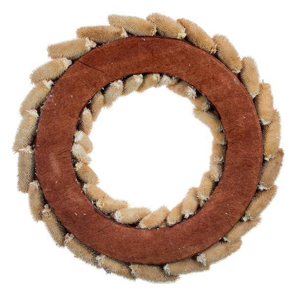24" Cream Natural Hemp Shell Wreath 5