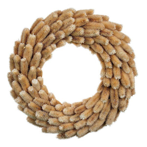 24" Cream Natural Hemp Shell Wreath 1
