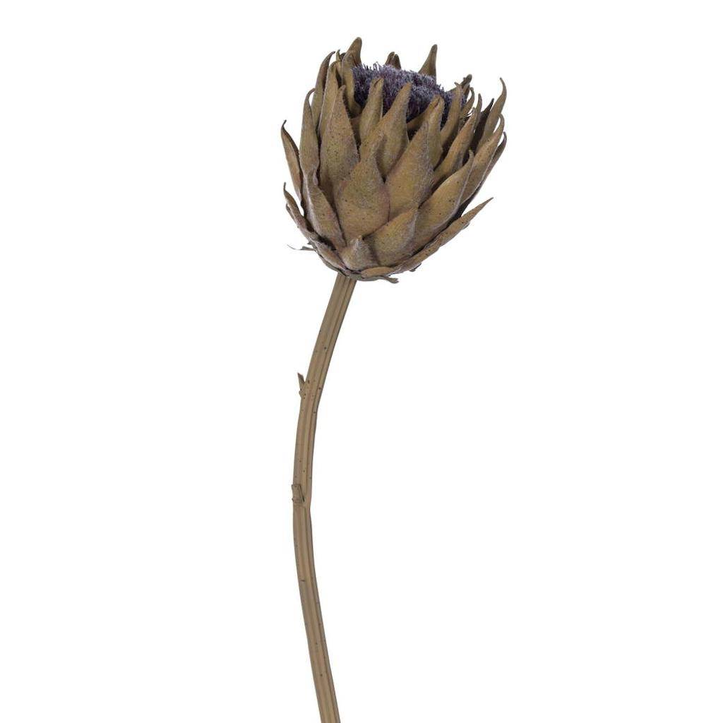 25" Artificial Mustard Protea Stem (2 Pack) 1