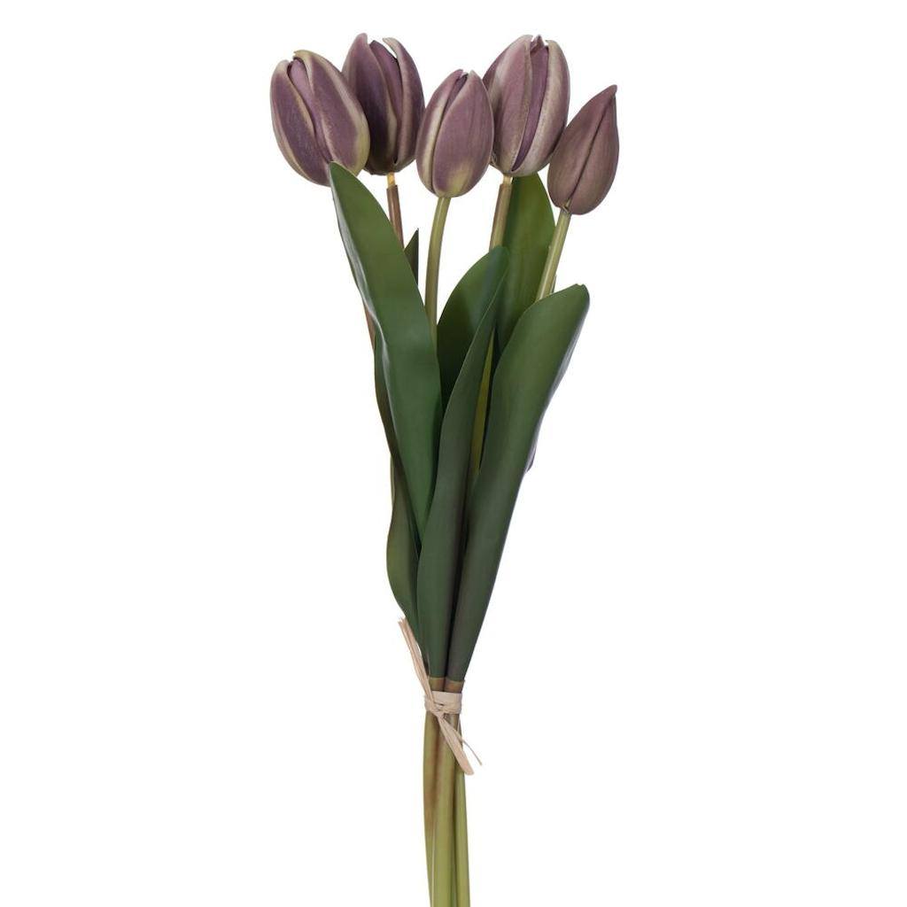 16" Artificial Purple / Cream Tulip Bundle (2 Pack) 1