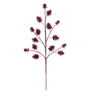 24" Fuchsia Pinecone Glitter (6 Pack) 1