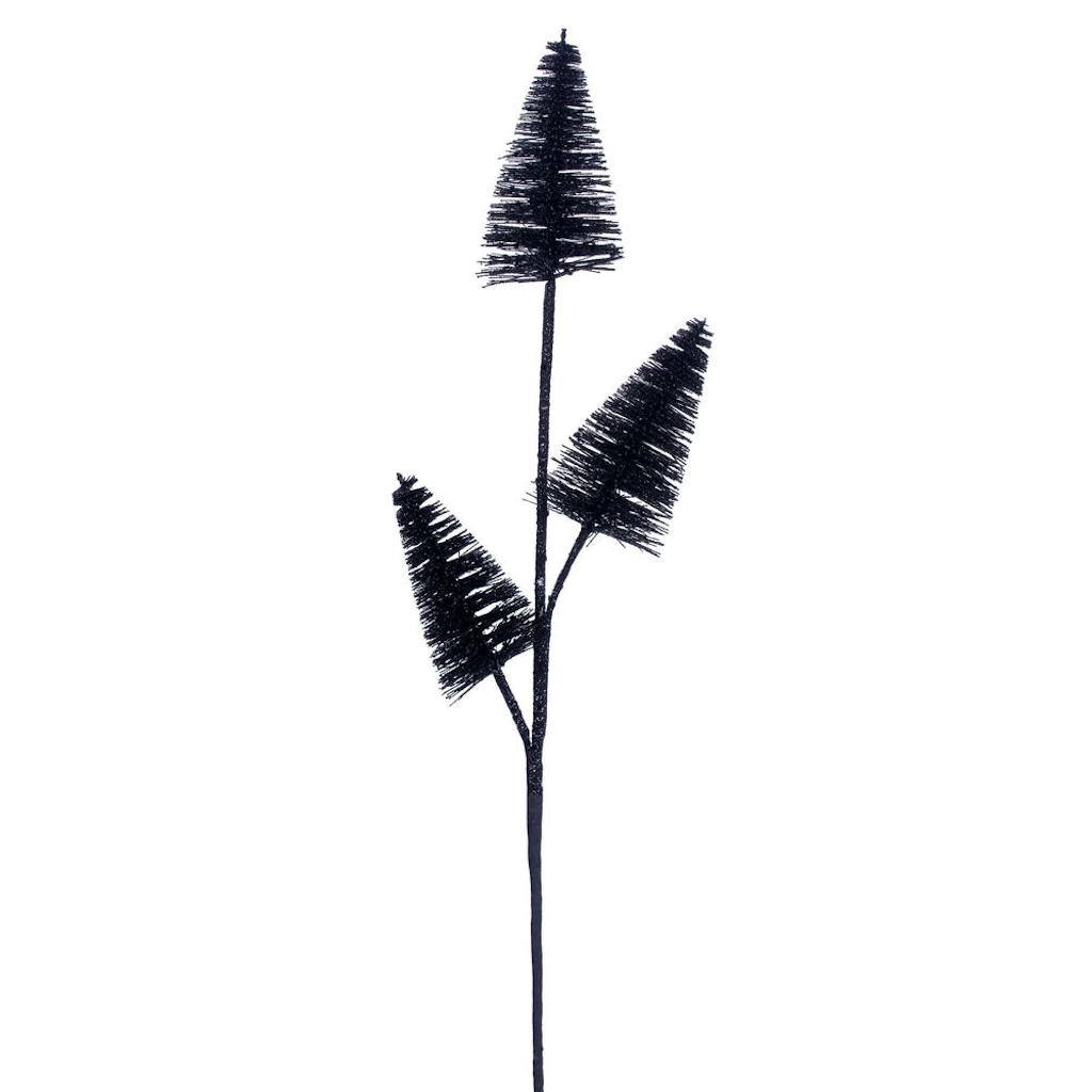 20" Black Glitter Cone Tree (6 Pack) 1