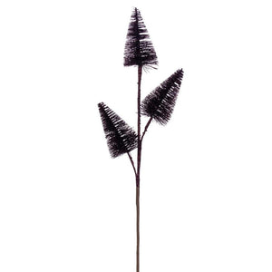20"  Mocha Glitter Cone Tree Artificial Spray (6 Pack) 1