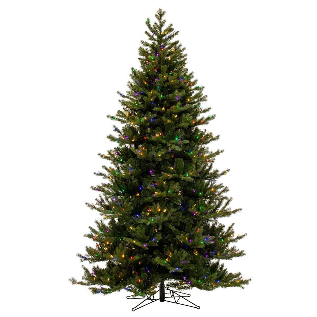 9' x 54" Washington Fraser 900 LED Multi-Color Light Pre-Lit Artificial Christmas Tree 1