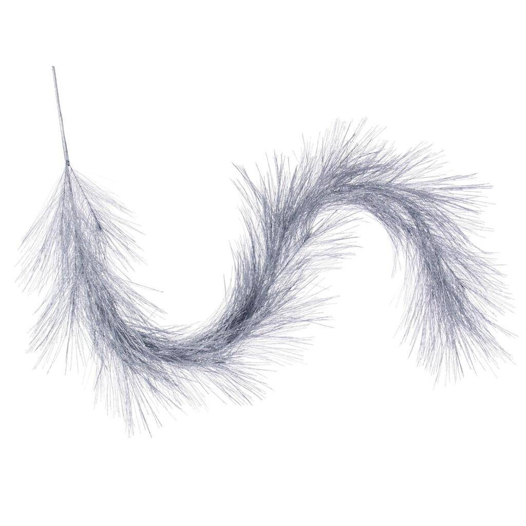 6' Artificial Silver Pine Needle Garland 1