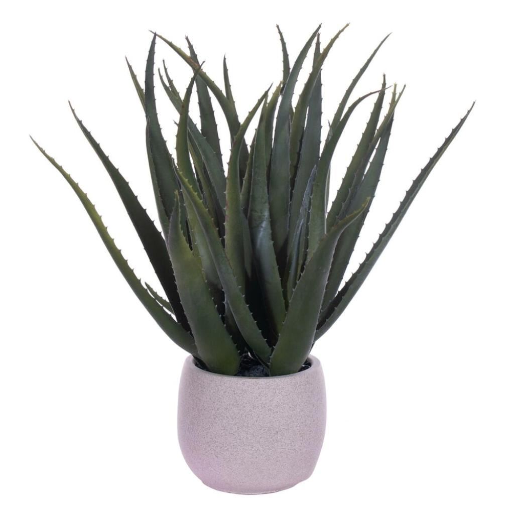 19.5" Green Aloe Artificial Succulent 1