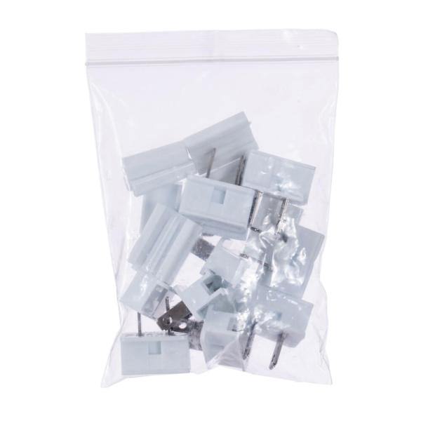 White Male Quick Zip Plug (10 Pack) 2