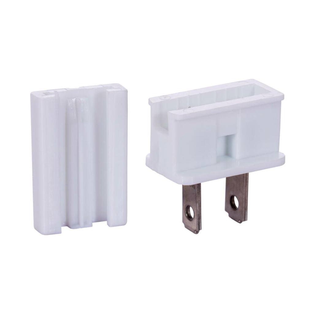 White Male Quick Zip Plug (10 Pack) 1